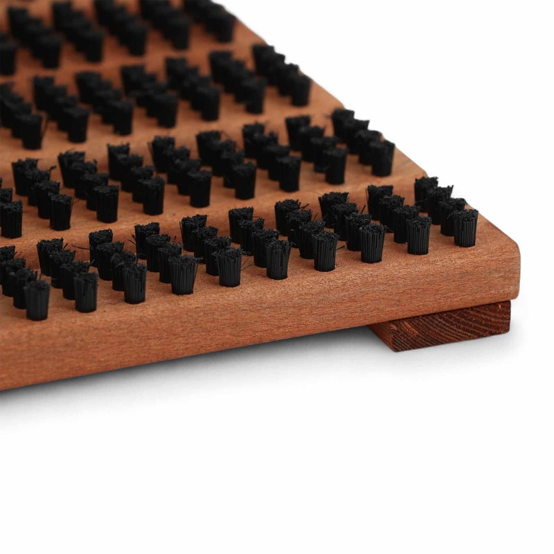 Iris Hantverk Wooden Outdoor Doormat with Nylon Bristles, 60x40cm, Natural by Iris Hantverk - Image 3